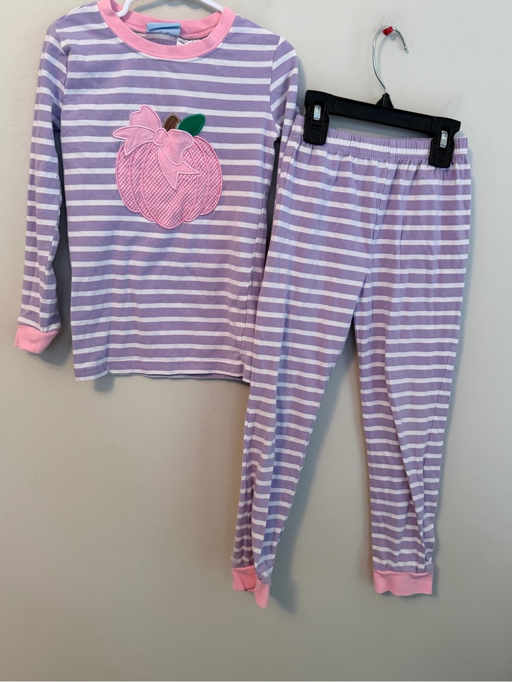 Classic Whimsy Purple & Pink Stripe Pumpkin Pajama Set